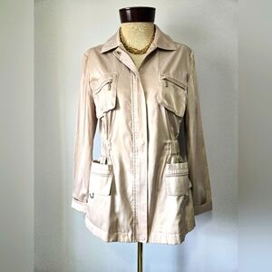 Carte Blanche Paris Muted Gold Lightweight Utility Jacket. Size Medium